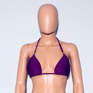 Purple String Bikini w/ Ruched Bottom, Pre-owned